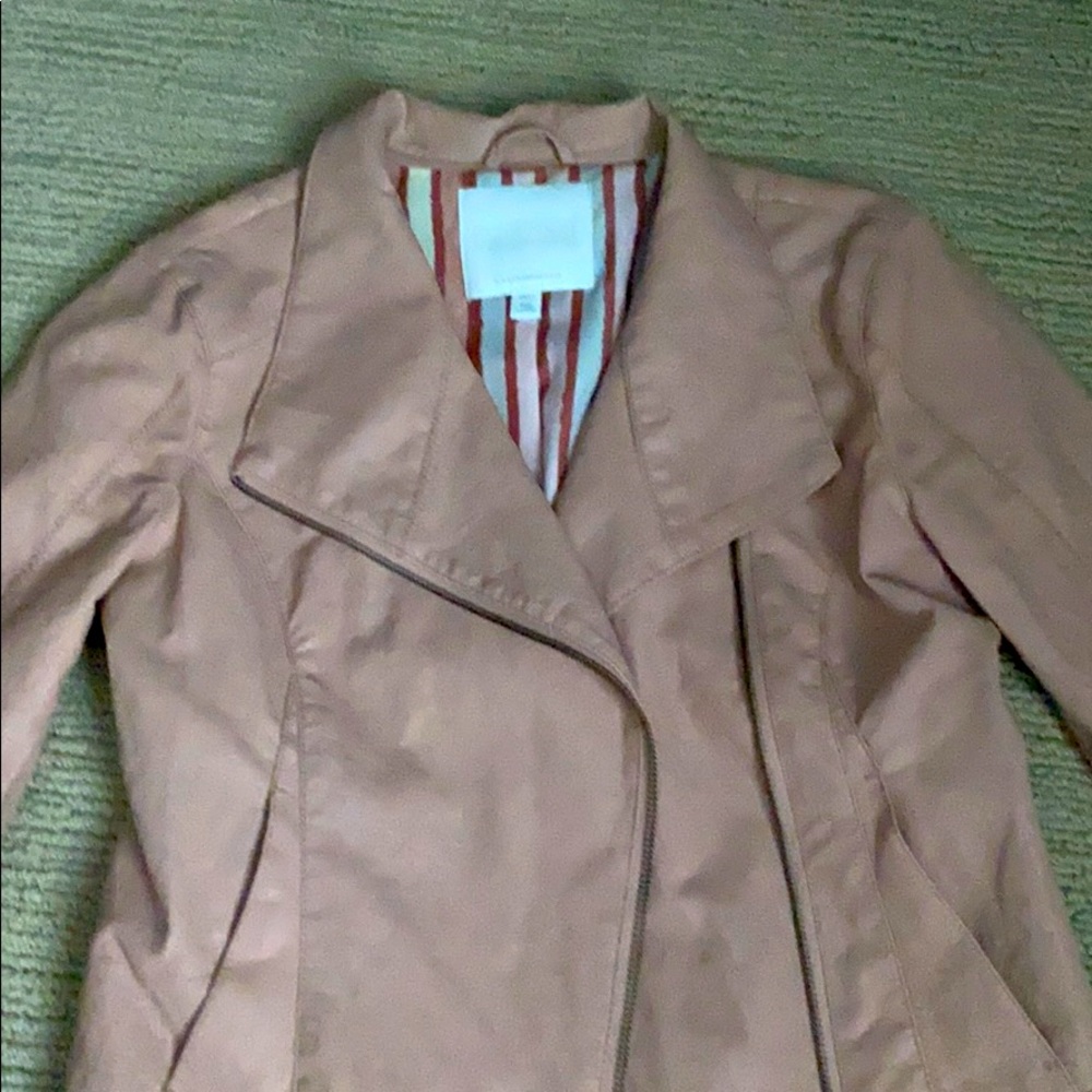 Pink leather jacket